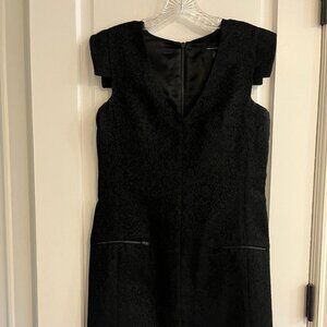 French Connection Brocade black dress size 8.